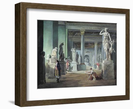 The Salle Des Saisons at the Louvre, C. 1802-Hubert Robert-Framed Premium Giclee Print