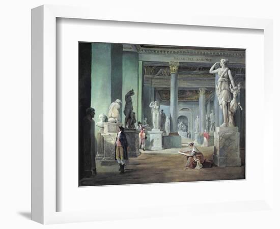 The Salle Des Saisons at the Louvre, C. 1802-Hubert Robert-Framed Premium Giclee Print