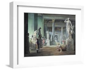 The Salle Des Saisons at the Louvre, C. 1802-Hubert Robert-Framed Premium Giclee Print