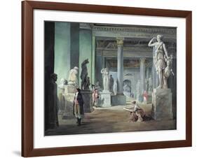 The Salle Des Saisons at the Louvre, C. 1802-Hubert Robert-Framed Giclee Print