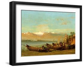 The Salmon Festival, Columbia River, C.1888-Thomas Hill-Framed Giclee Print