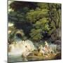 The Salmon Leap at Leixlip with Nymphs Bathing, 1783-Francis Wheatley-Mounted Giclee Print