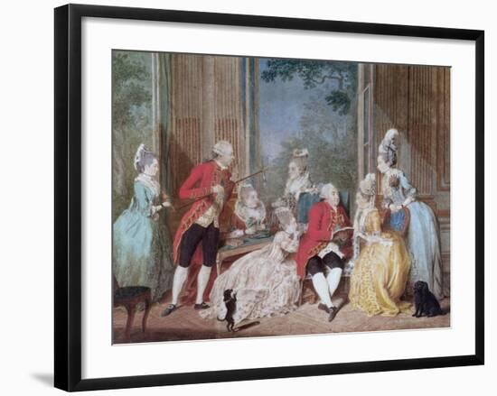 The Salon of Philippe Egalite Duc D'Orleans-Carmontelle-Framed Giclee Print