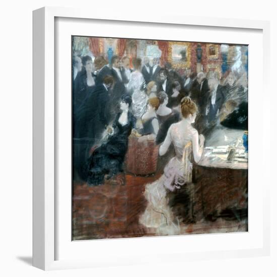 The Salon of Princess Mathilde-Giuseppe De Nittis-Framed Giclee Print