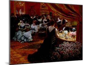 The Salon of Princess Mathilde-Giuseppe De Nittis-Mounted Giclee Print