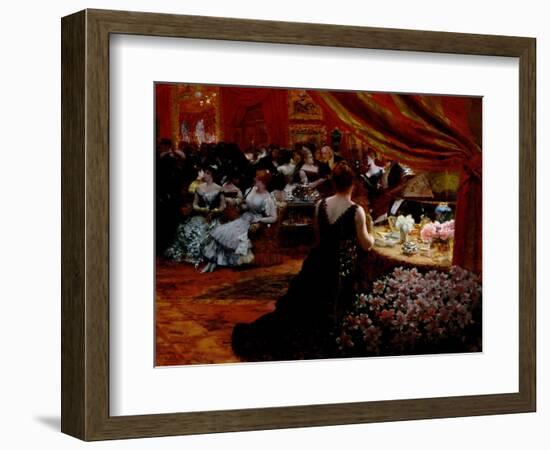 The Salon of Princess Mathilde-Giuseppe De Nittis-Framed Giclee Print