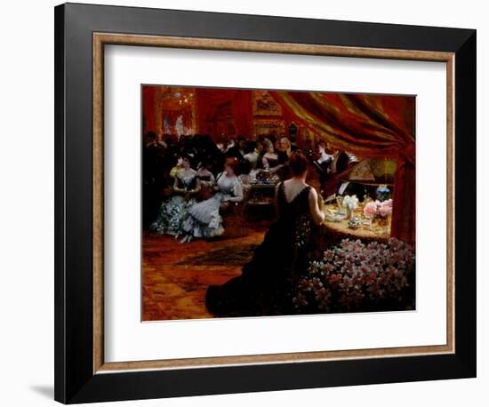 The Salon of Princess Mathilde-Giuseppe De Nittis-Framed Giclee Print