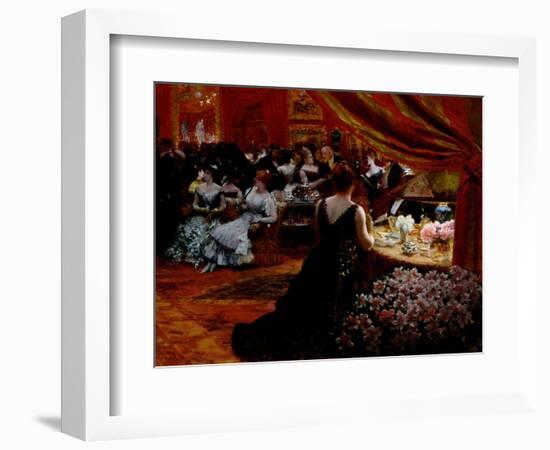 The Salon of Princess Mathilde-Giuseppe De Nittis-Framed Giclee Print