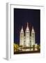 The Salt Lake Temple at Night-Michael Nolan-Framed Photographic Print