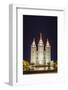 The Salt Lake Temple at Night-Michael Nolan-Framed Photographic Print