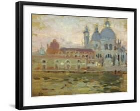 The Salute - Evening-Bernard Dunstan-Framed Giclee Print