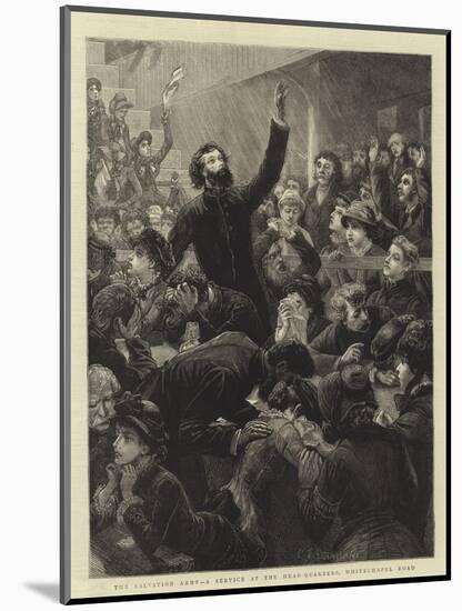 The Salvation Army, a Service at the Head Quarters, Whitechapel Road-Charles Joseph Staniland-Mounted Giclee Print