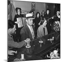 The Salvation Army Band Playing Musical Instruments and Singing in a Bar-Bernard Hoffman-Mounted Photographic Print