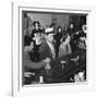 The Salvation Army Band Playing Musical Instruments and Singing in a Bar-Bernard Hoffman-Framed Photographic Print