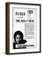 The Salvation Army - Flags on Which the Sun Never Sets, 1937-null-Framed Giclee Print