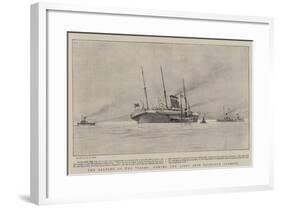 The Salving of the Paris, Towing the Liner into Falmouth Harbour-Henry Scott Tuke-Framed Giclee Print