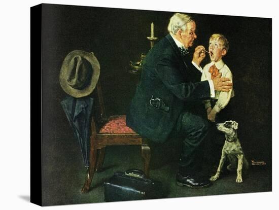 ’The Same Advice I Gave Your Dad . . .’-Norman Rockwell-Stretched Canvas