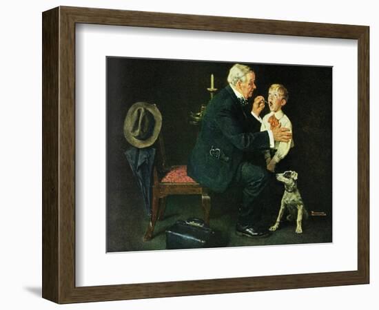 ’The Same Advice I Gave Your Dad . . .’-Norman Rockwell-Framed Giclee Print