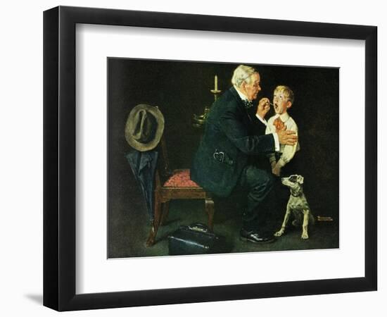 ’The Same Advice I Gave Your Dad . . .’-Norman Rockwell-Framed Giclee Print