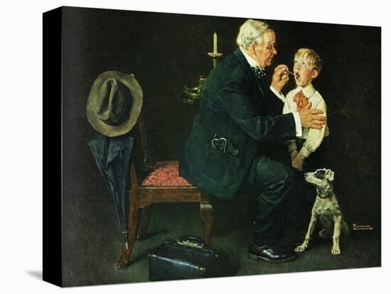 ’The Same Advice I Gave Your Dad . . .’-Norman Rockwell-Stretched Canvas