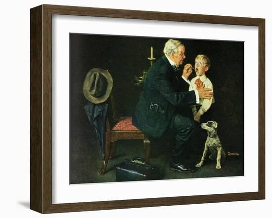 ’The Same Advice I Gave Your Dad . . .’-Norman Rockwell-Framed Giclee Print