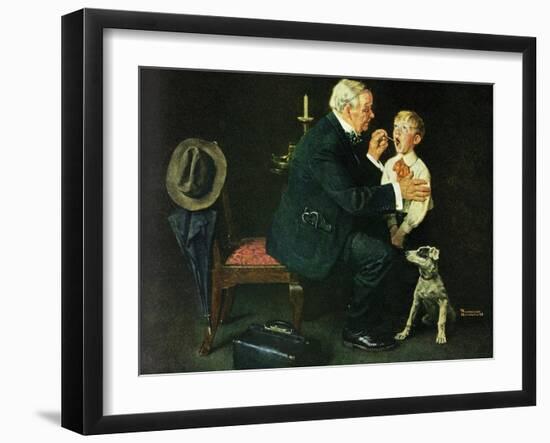 ’The Same Advice I Gave Your Dad . . .’-Norman Rockwell-Framed Giclee Print