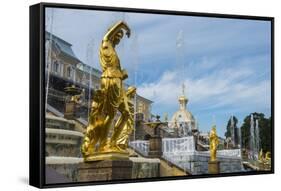 The Samson Fountain in Front of the Grand Peterhof Palace (Petrodvorets)-Michael Runkel-Framed Stretched Canvas