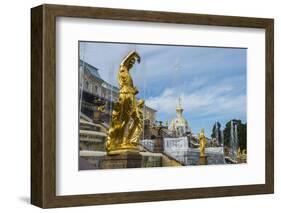 The Samson Fountain in Front of the Grand Peterhof Palace (Petrodvorets)-Michael Runkel-Framed Photographic Print