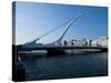 The Samuel Beckett Bridge, Designed by Caltrava, and the River Liffey, Dublin City, Ireland-null-Stretched Canvas