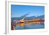 The Samuel Beckett Bridge in Night Time-laurentiu iordache-Framed Photographic Print