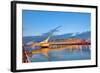 The Samuel Beckett Bridge in Night Time-laurentiu iordache-Framed Photographic Print