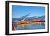 The Samuel Beckett Bridge in Night Time-laurentiu iordache-Framed Photographic Print