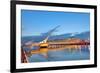 The Samuel Beckett Bridge in Night Time-laurentiu iordache-Framed Photographic Print