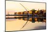 The Samuel Beckett Bridge on the River Liffey in Dublin, Ireland.-Rainprel-Mounted Photographic Print