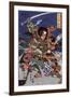 The Samurai Warriors Ichijo Jiro Tadanori and Notonokami Noritsune, Japanese Wood-Cut Print-Lantern Press-Framed Art Print