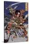 The Samurai Warriors Ichijo Jiro Tadanori and Notonokami Noritsune, Japanese Wood-Cut Print-Lantern Press-Stretched Canvas