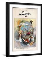 The San Francisco Earthquake Gives the Globe a Splitting Headache-null-Framed Art Print