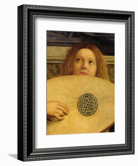 The San Giobbe Altarpiece, Detail of Angel Playing Music, c.1487-Giovanni Bellini-Framed Giclee Print