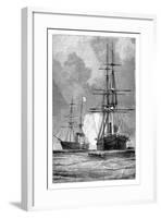 The 'San Jacinto, Stopping the 'Trent, 1861-null-Framed Giclee Print