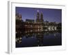 The San Remo Towers Skyline at Night Reflected in the Lake, Central Park, New York City-Wendy Connett-Framed Photographic Print