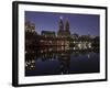 The San Remo Towers Skyline at Night Reflected in the Lake, Central Park, New York City-Wendy Connett-Framed Photographic Print