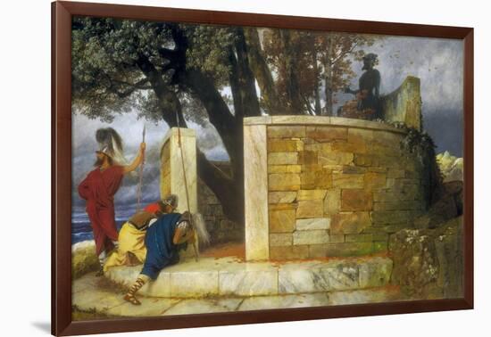 The Sanctuary of Hercules, 1884-Arnold Bocklin-Framed Giclee Print