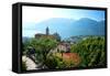 The sanctuary of Madonna del Sasso overlooking Locarno, Ticino, Switzerland, Europe-Rob Cousins-Framed Stretched Canvas