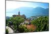 The sanctuary of Madonna del Sasso overlooking Locarno, Ticino, Switzerland, Europe-Rob Cousins-Mounted Photographic Print