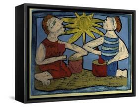 The Sandbox-Leslie Xuereb-Framed Stretched Canvas