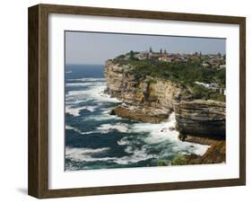 The Sandstone Cliffs of Gap - an Ocean Lookout Near the Entrance to Sydney Harbour, Australia-Andrew Watson-Framed Photographic Print