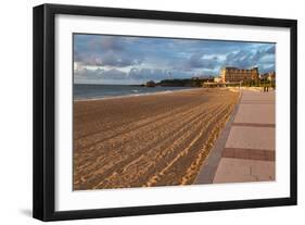 The Sandy Beach and Promenade in Biarritz, Pyrenees Atlantiques, Aquitaine, France, Europe-Martin Child-Framed Photographic Print