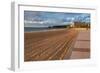 The Sandy Beach and Promenade in Biarritz, Pyrenees Atlantiques, Aquitaine, France, Europe-Martin Child-Framed Photographic Print