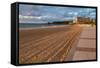 The Sandy Beach and Promenade in Biarritz, Pyrenees Atlantiques, Aquitaine, France, Europe-Martin Child-Framed Stretched Canvas