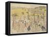 The Sanno Festival Procession, 1788-Torii Kiyonaga-Framed Stretched Canvas